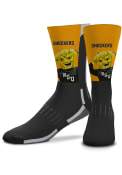 Wichita State Shockers Mascot Snoop Crew Socks - Black