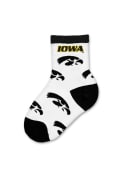 Iowa Hawkeyes Baby Allover Team Logo Quarter Socks - White