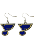 St Louis Blues Womens Logo Dangle Earrings - Blue