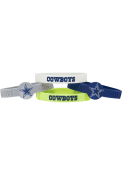Dallas Cowboys Kids 4pk Silicone Emblem Bracelet - Blue