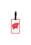 Wisconsin Badgers Rubber Luggage Tag - Red