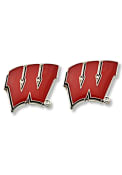 Wisconsin Badgers Womens Logo Post Earrings - Red