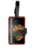Chicago Blackhawks Rubber Luggage Tag - Red