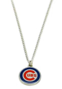 Chicago Cubs Womens Team Logo Necklace - Silver