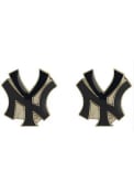 New York Yankees Womens Logo Post Earrings - Navy Blue