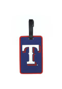 Texas Rangers Rubber Luggage Tag - Red