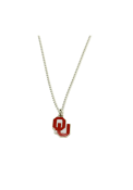 Oklahoma Sooners Womens Logo Necklace - Crimson