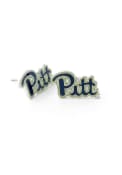 Pitt Panthers Womens Logo Earrings - Navy Blue