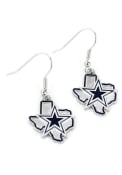 Dallas Cowboys Womens State Design Earrings - Navy Blue