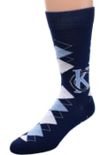 Kansas City Mens Navy Blue KC Interlock Dress Socks