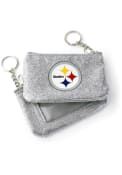 Pittsburgh Steelers Womens Sparkle Coin Purse - Silver