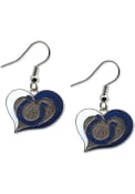 Indianapolis Colts Womens Swirl Heart Earrings - Blue