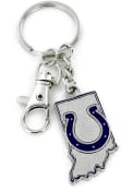Indianapolis Colts State Shape Keychain