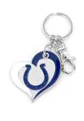 Indianapolis Colts Swirl Heart Keychain