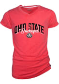 Ohio State Buckeyes Girls Penny Burnout Fashion T-Shirt - Red