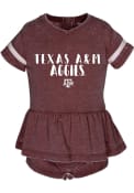 Texas A&M Aggies Baby Girls Penny Burnout Dress - Maroon