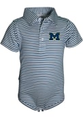 Michigan Wolverines Baby Carson One Piece Polo - Navy Blue