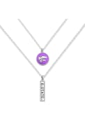 K-State Wildcats Womens Double Down Necklace - Purple