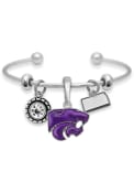 Purple K-State Wildcats Home Sweet School Womens Bracelet