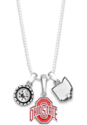 Ohio State Buckeyes Womens Home Sweet School Necklace - Red