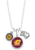 Central Michigan Chippewas Womens Home Sweet School Necklace - Maroon