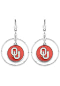 Oklahoma Sooners Womens Campus Chic Earrings - Red