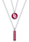 Oklahoma Sooners Womens Double Layer Necklace - Red