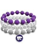 Purple K-State Wildcats Amanda Stacked Womens Bracelet