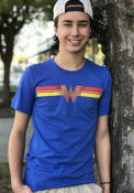Texas Heather Royal Whataburger Retro Stripes Short Sleeve T-Shirt