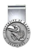 Kansas Jayhawks Team Logo Money Clip - Silver