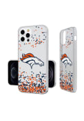 Denver Broncos iPhone 12 / 12 Pro Clear Glitter Phone Cover