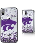 White K-State Wildcats iPhone X / XS Clear Glitter Phone Cover
