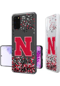 Nebraska Cornhuskers Galaxy S20 Plus Clear Glitter Phone Cover