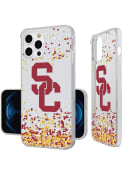 USC Trojans iPhone 12 Pro Max Clear Glitter Phone Cover