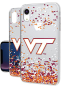 Virginia Tech Hokies iPhone XR Clear Glitter Phone Cover