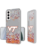 Virginia Tech Hokies Galaxy S21 Clear Glitter Phone Cover