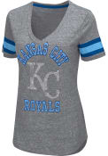 Kansas City Royals Womens Grey Triple Play T-Shirt