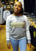 Pittsburgh Steelers Womens Gridiron Crew Sweatshirt - Grey