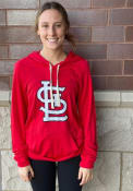 St Louis Cardinals Womens Pre Game Hood Hooded Sweatshirt - Red