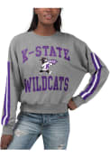 K-State Wildcats Womens Freshman Crew Sweatshirt - Grey