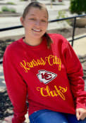 Kansas City Chiefs Womens Julie Comfy Cord Crew Sweatshirt - Red