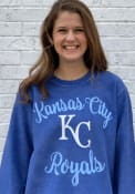 Kansas City Royals Womens Julie Comfy Cord Crew Sweatshirt - Blue