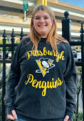 Pittsburgh Penguins Womens Julie Comfy Cord Crew Sweatshirt - Black