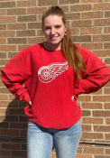 Detroit Red Wings Womens Cozy Cord Crew Sweatshirt - Red