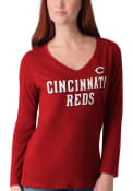 Cincinnati Reds Womens Knit T-Shirt - Red
