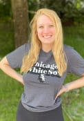 Chicago White Sox Womens Melange T-Shirt - Black