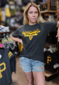 Pittsburgh Pirates Womens Melange T-Shirt - Black