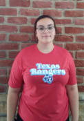 Texas Rangers Womens Melange T-Shirt - Red