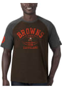 Cleveland Browns Starter Center Block Fashion T Shirt - Brown