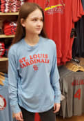 St Louis Cardinals Womens Melange T-Shirt - Light Blue